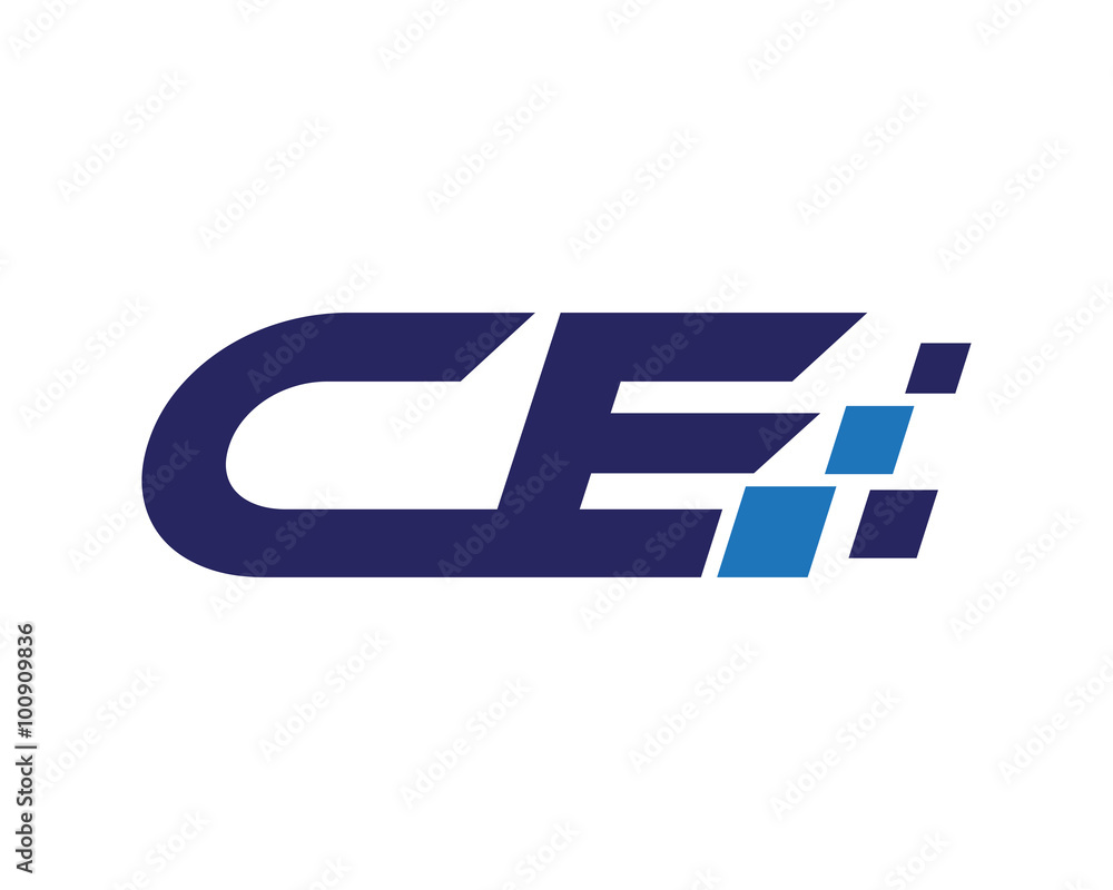 CE digital letter logo