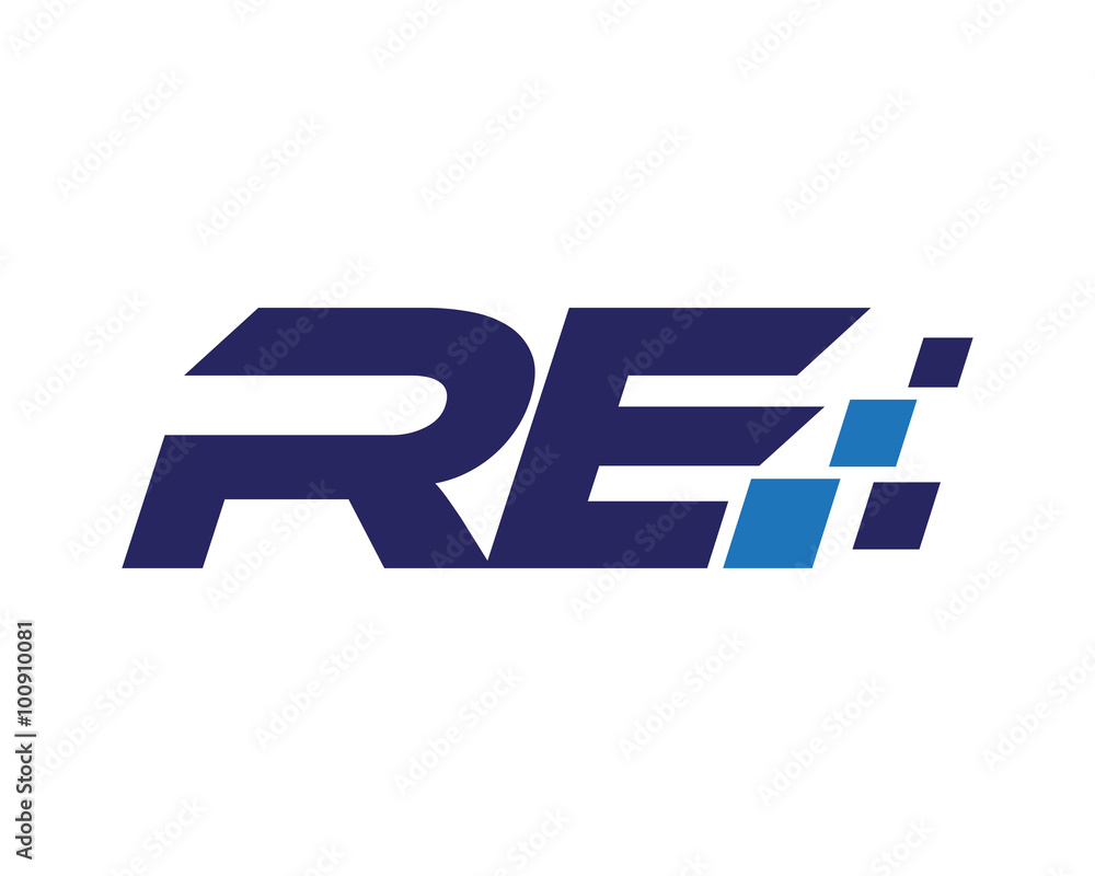 RE digital letter logo