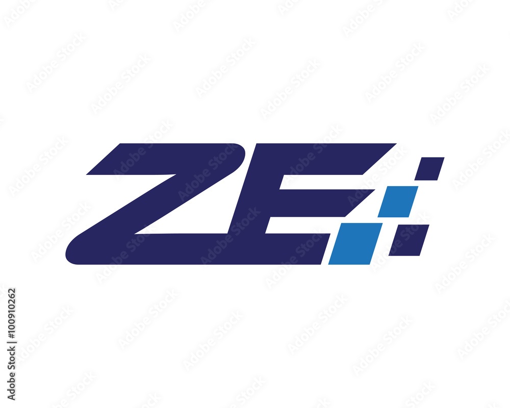 ZE digital letter logo