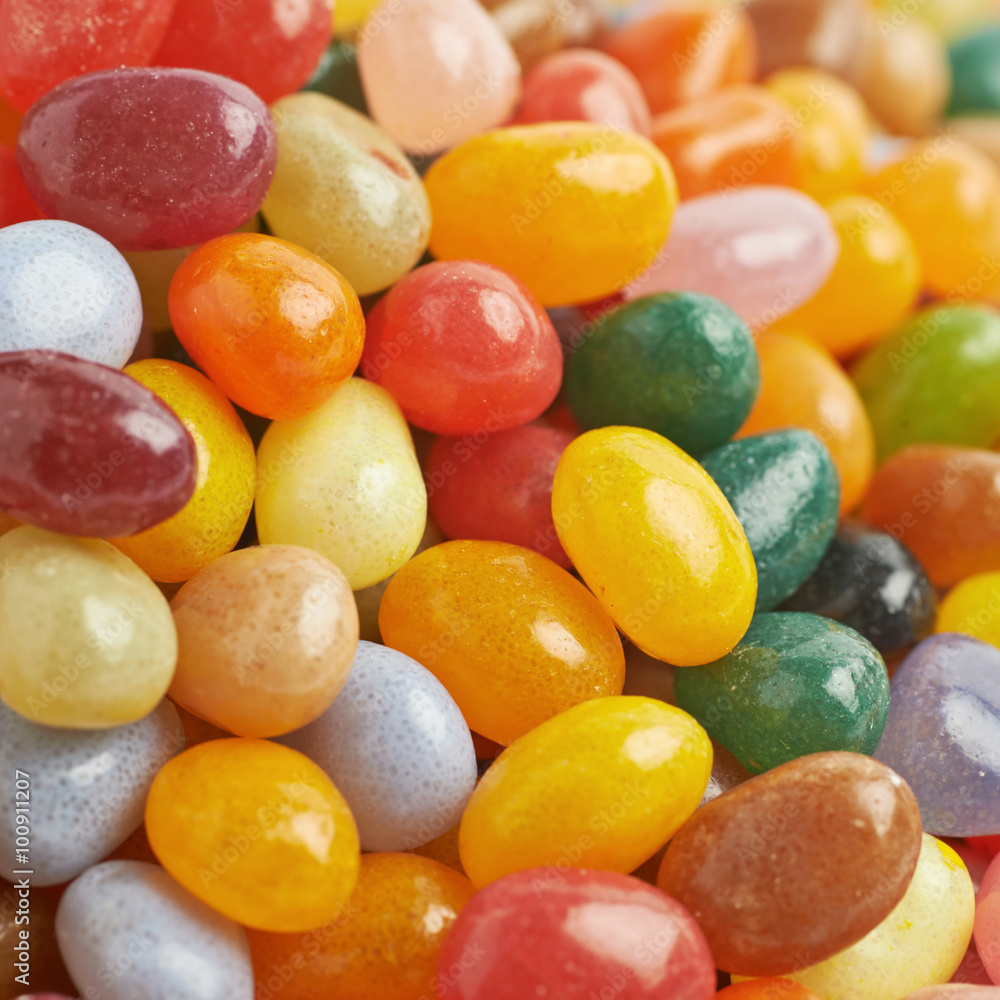 Surface covered with jelly beans Surface covered with jelly beans