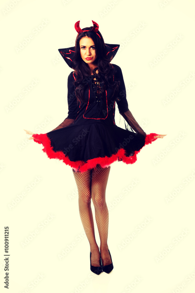 Slim devil woman standing Slim devil woman standing