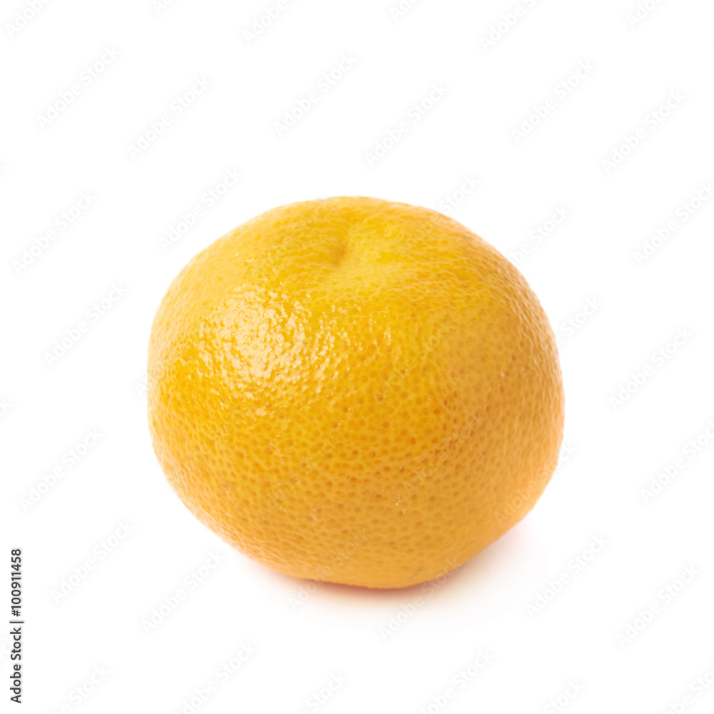 Single tangerine fruit isolated Single tangerine fruit isolated