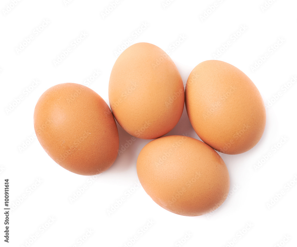 Four brown eggs composition isolated Four brown eggs composition isolated