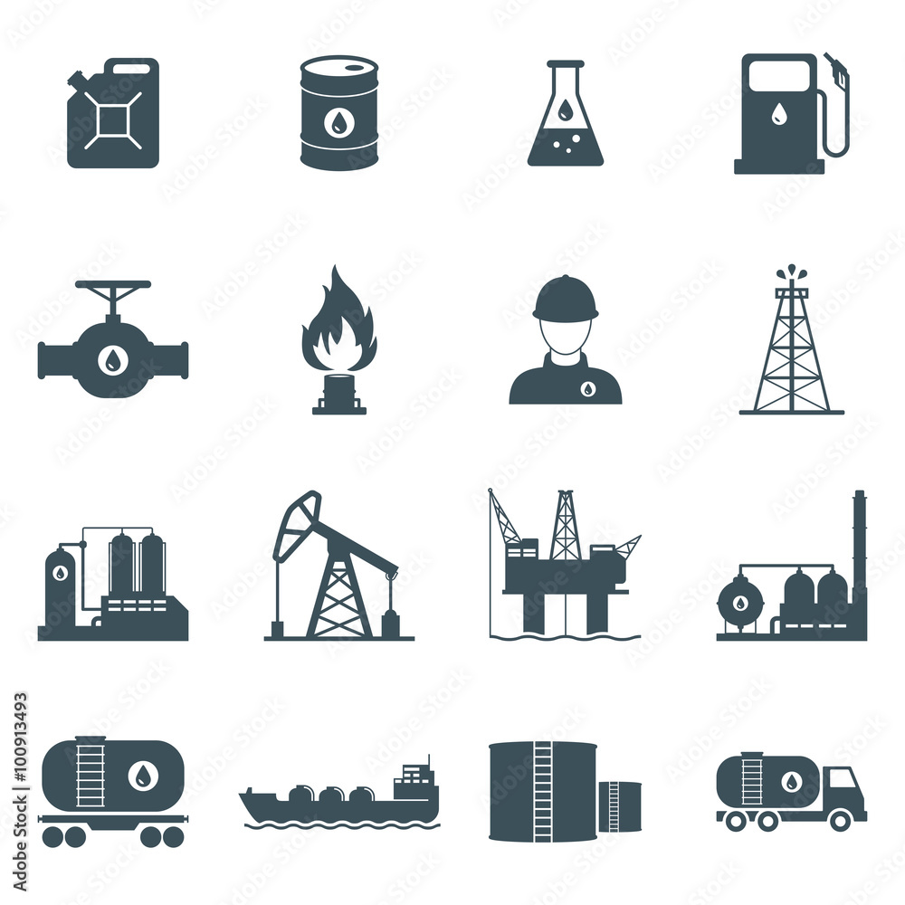 oil and gas icon set Stock Vector | Adobe Stock