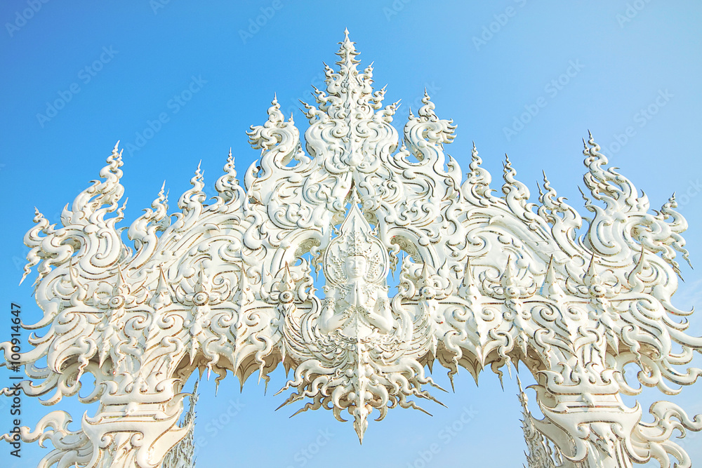 the white temple in Chiangrai , Thailand