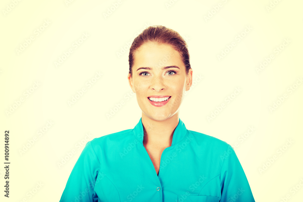 Young smile female doctor or nurse 