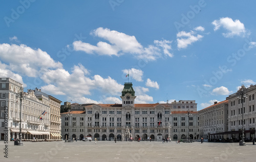 The main square and the town hall of Trieste