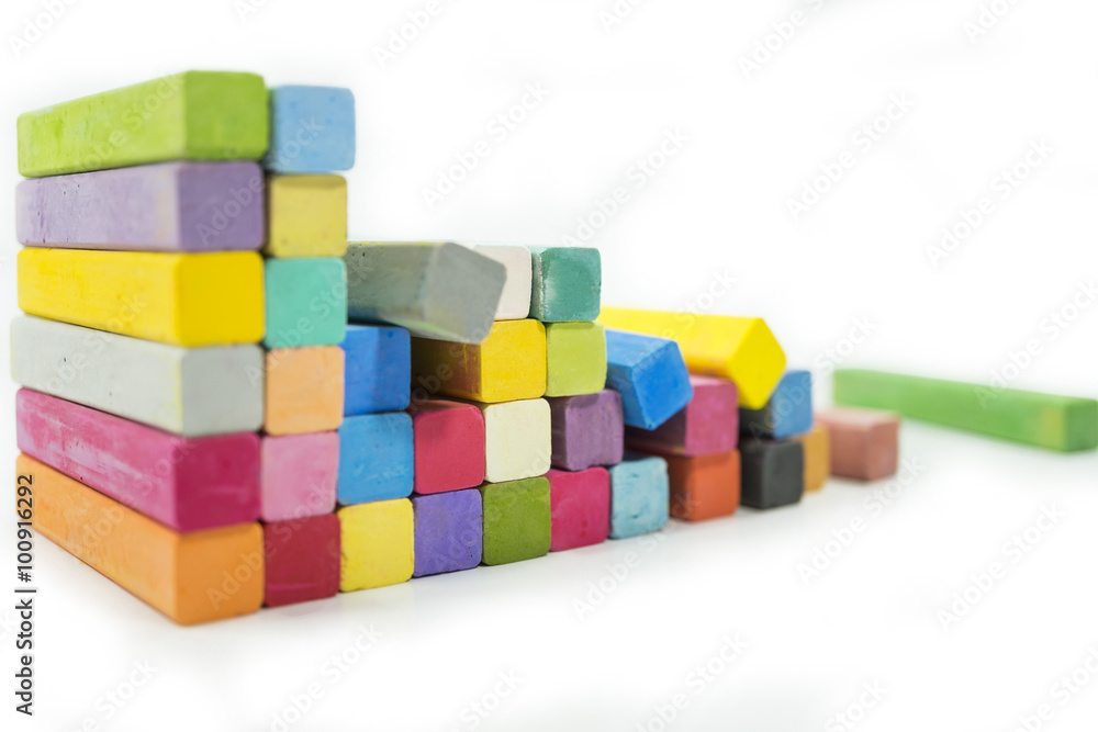 stack of variety colors of chalk pastel stack of variety colors of chalk pastel