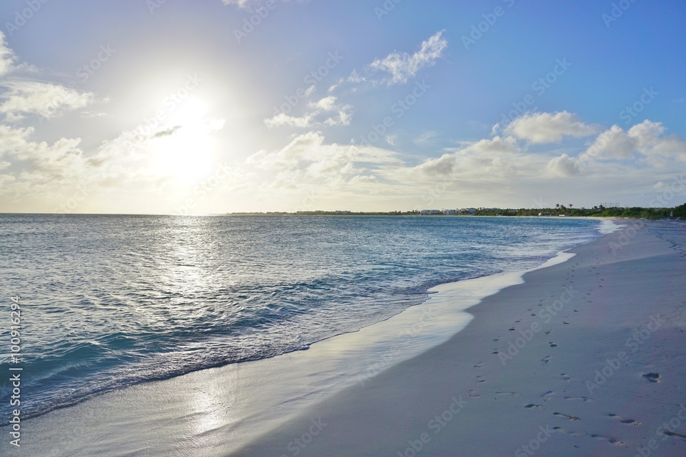 The Rendez Vous Bay beach in the island of Anguilla