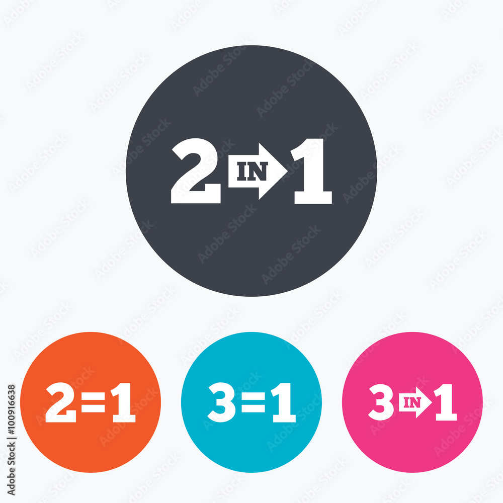 Special offer icons. Take two pay for one sign. Special offer icons. Take two pay for one sign.
