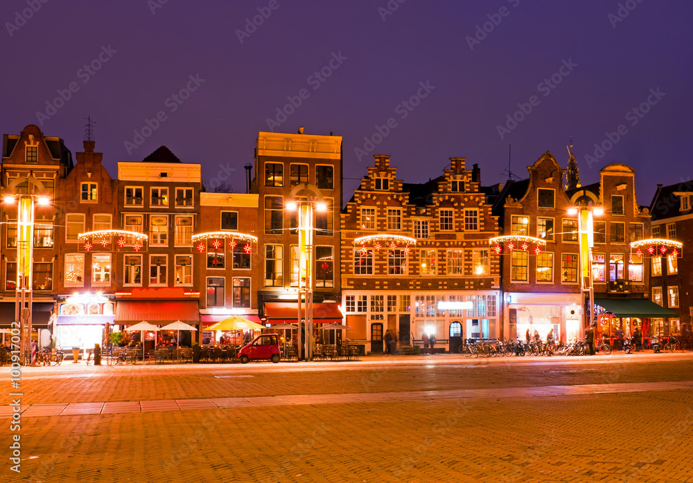 AMSTERDAM, NETHERLANDS - January 3, 2016: Amsterdam houses at ch