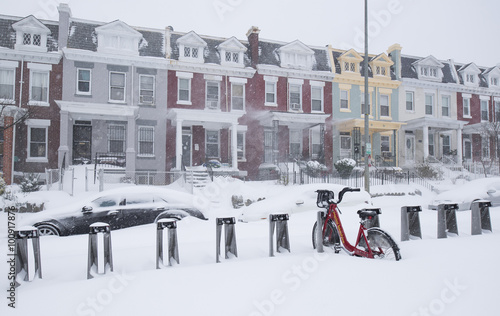 Capital bikeshare in the snow
