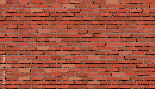 Wall of bricks - Illustration, 
Red brick wall Vector, 
Seamless realistic brick wall, 
Brick wall background, 
Abstract vector illustration