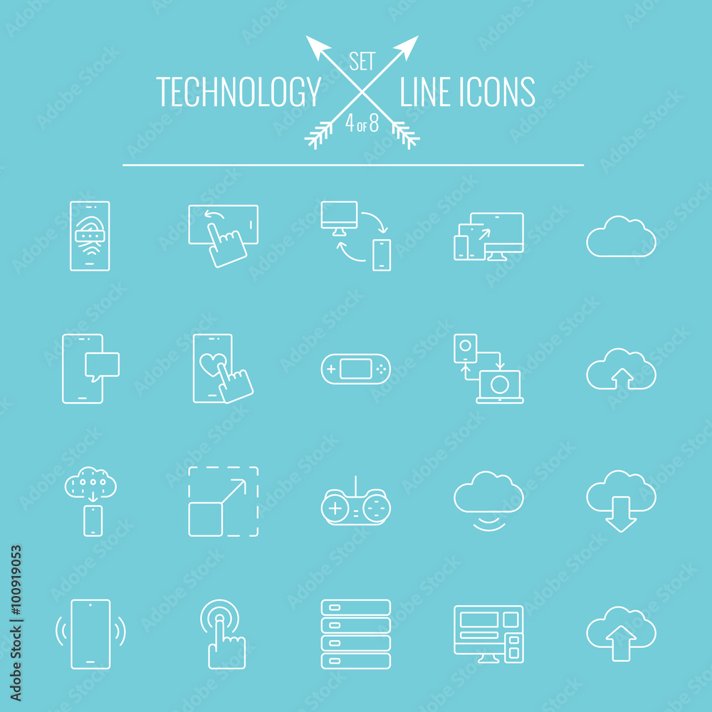 Technology icon set.