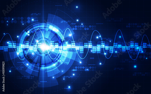 Abstract futuristic digital technology background. Illustration Vector