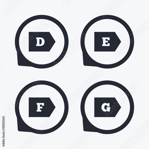 Free Download Energy efficiency class icons. - GFXLoad