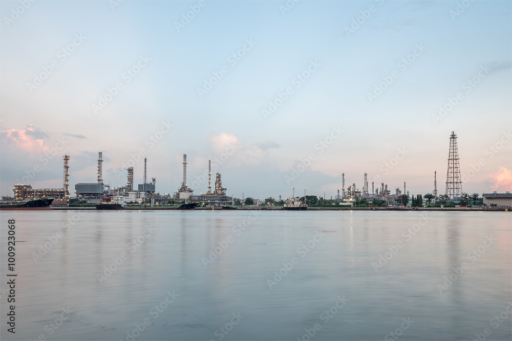 Oil Refinery, beside the Chao Phraya River. Bangkok
