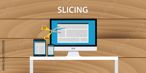 web website slicing process development application html design