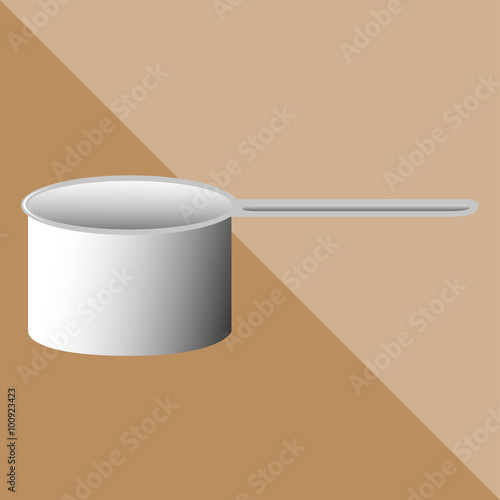 Kitchen ladle. Kitchen utensils and equipment. Vector icon.