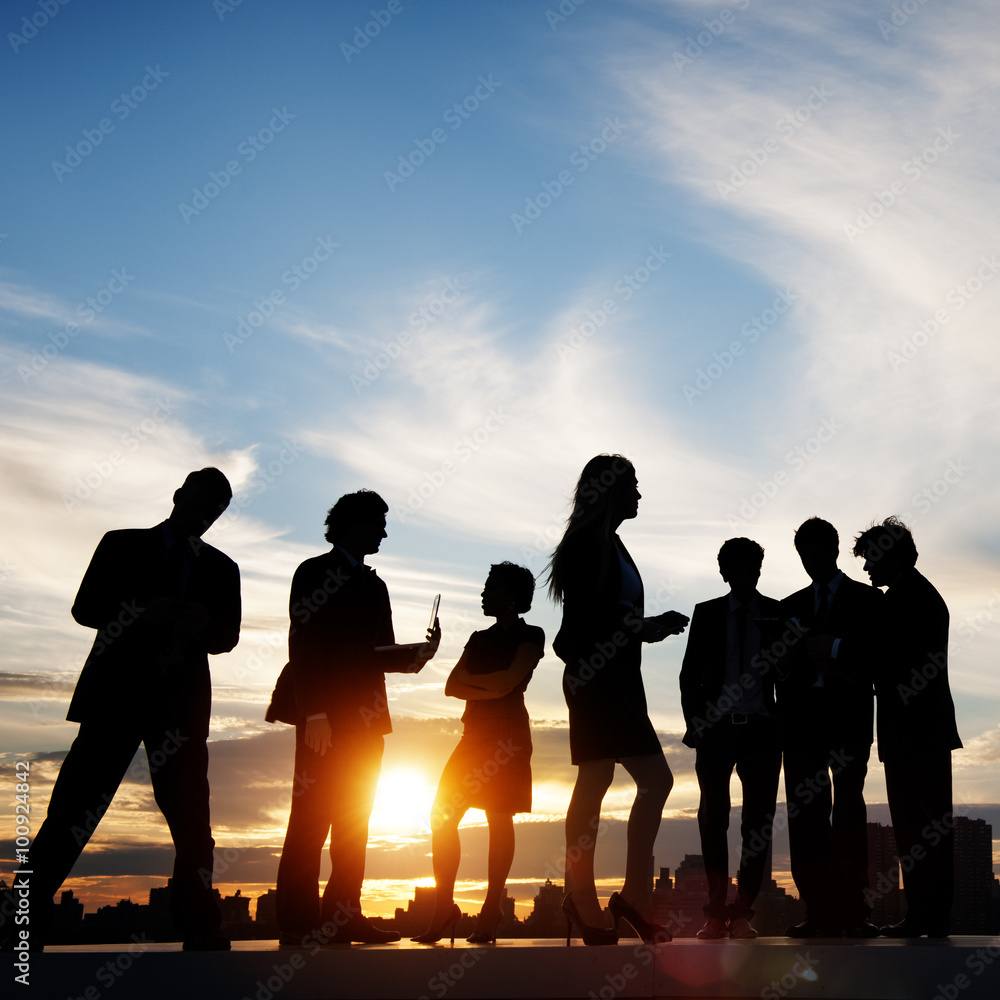 Back Lit Business People Discussion Communication Meeting Concep Back Lit Business People Discussion Communication Meeting Concep