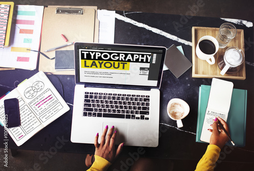 Typography Layout Ideas Creativity Design Element Concept