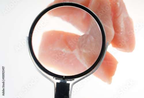 Wallpaper Mural turkey steak / Turkey meat is examined with a magnifying glass Torontodigital.ca