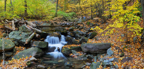 Fototapet Autumn creek panorama
