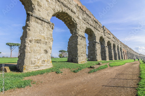 The ancient Aqueduct in Rome