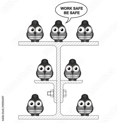 Construction industry work safe be safe message 