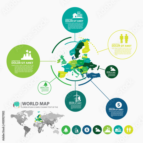 world map infographic