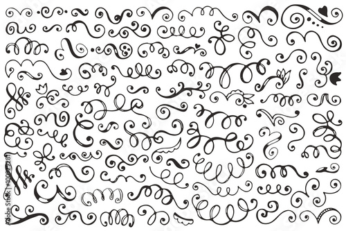 Set of vintage sketch elements