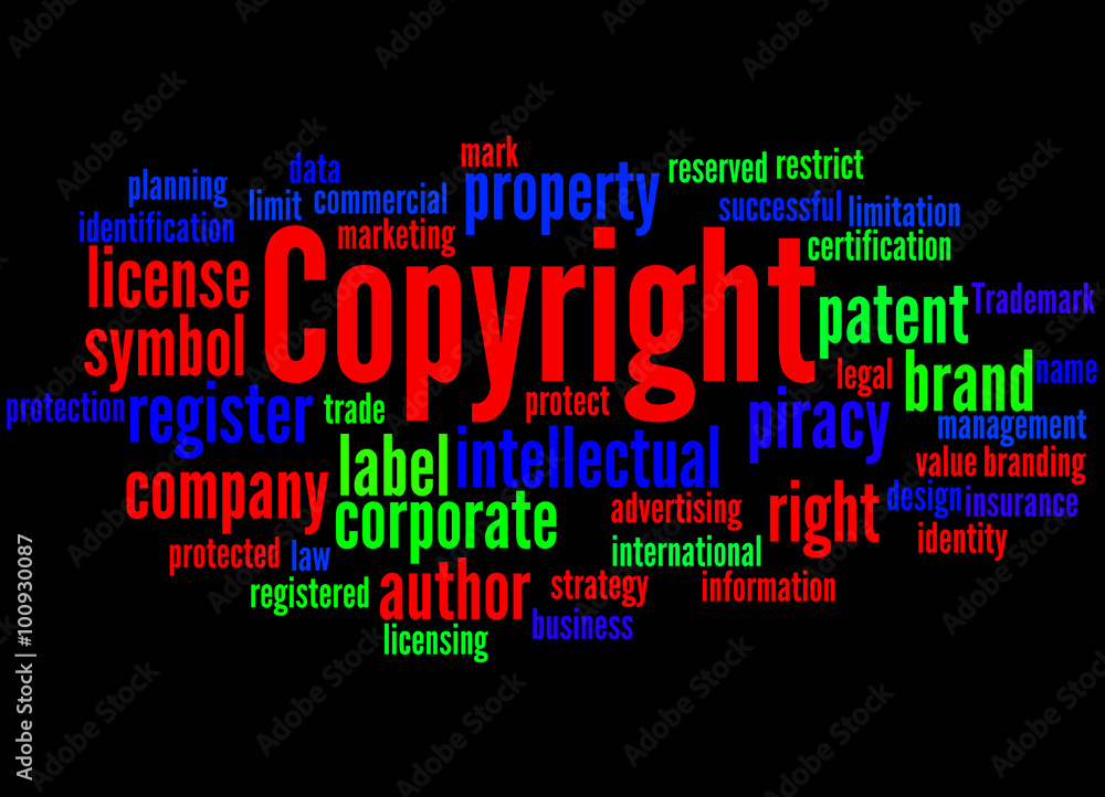 Copyright, word cloud concept 2