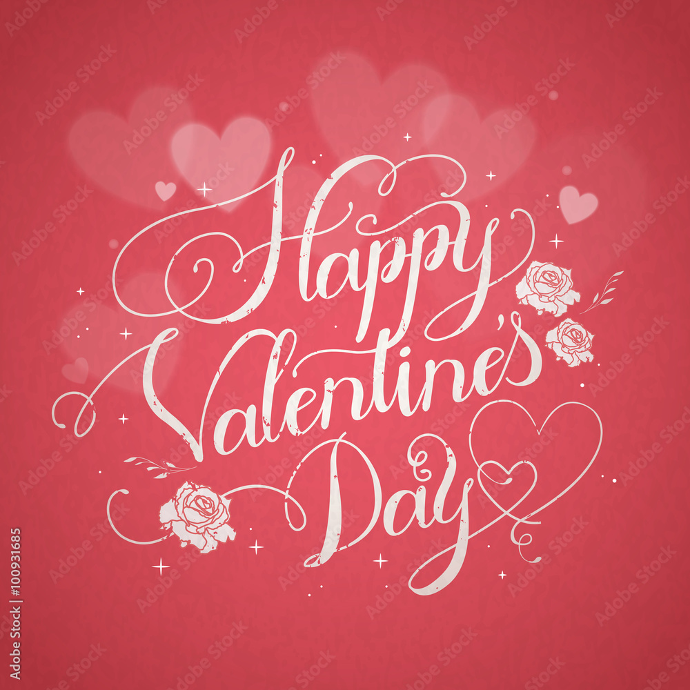 Happy Valentine's day calligraphy