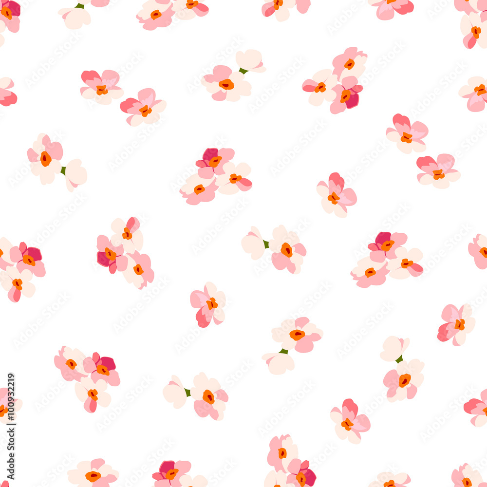 Pattern with little pink flowers Pattern with little pink flowers