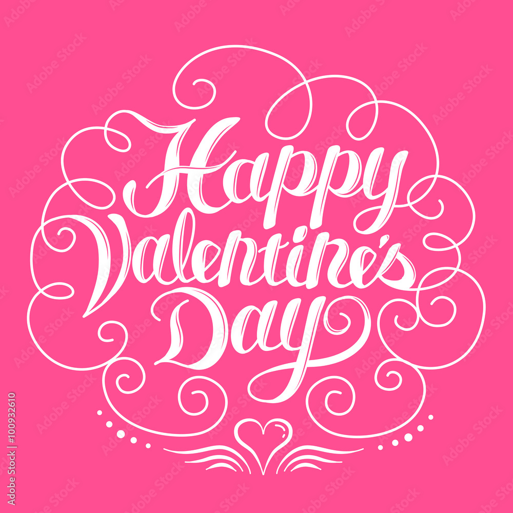 Happy Valentine's day calligraphy design