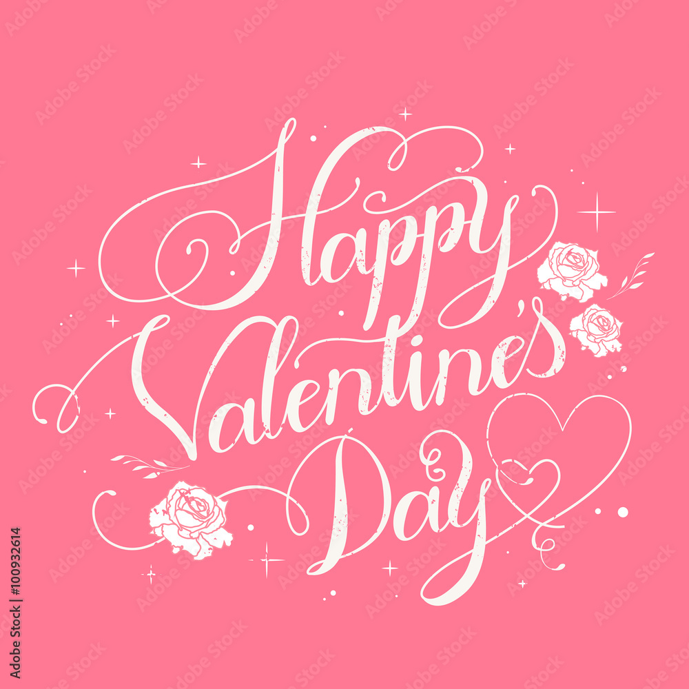Happy Valentine's day calligraphy