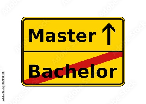 Ortsschild Master Bachelor