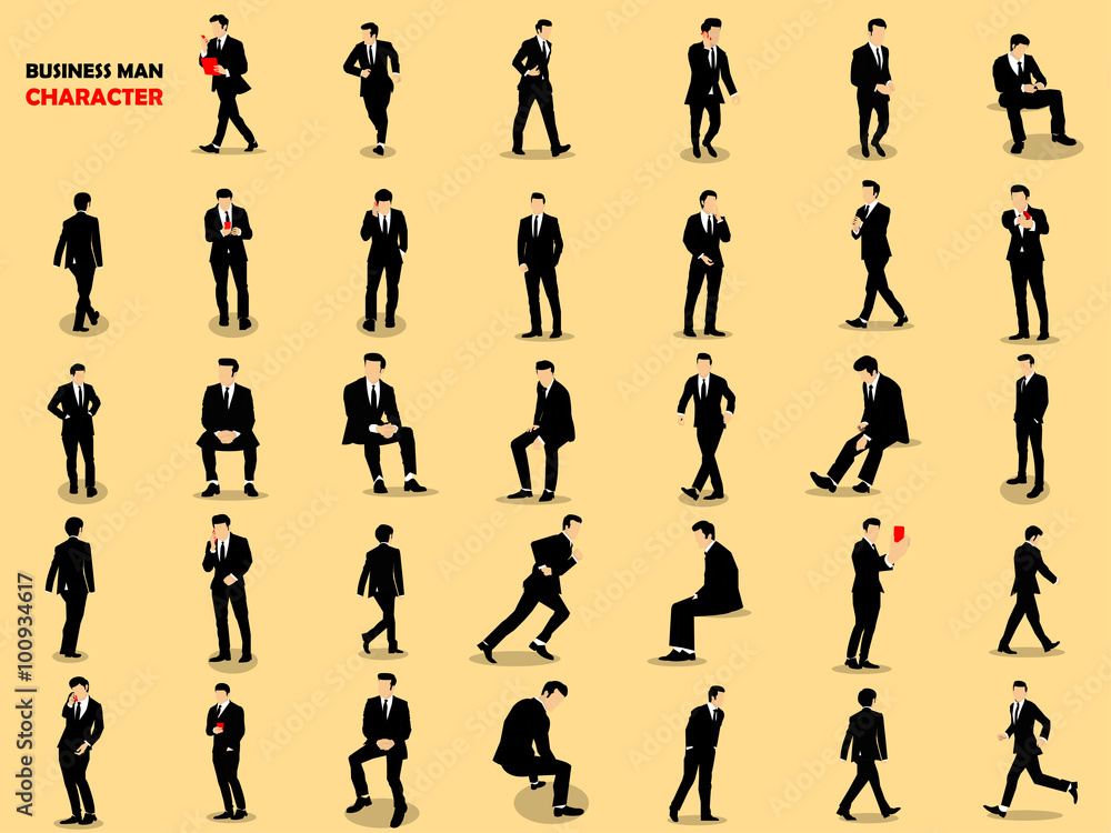 beautiful graphic design of set of businessman character beautiful graphic design of set of businessman character