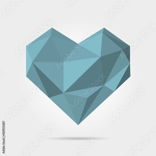 Polygonal Cold Heart in Vector