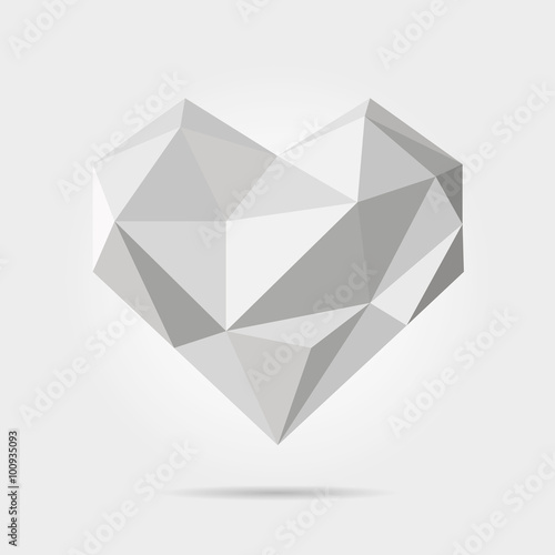 Polygonal Cold Heart in Vector