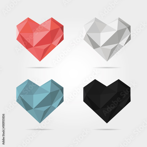 Polygonal Hearts in Vector