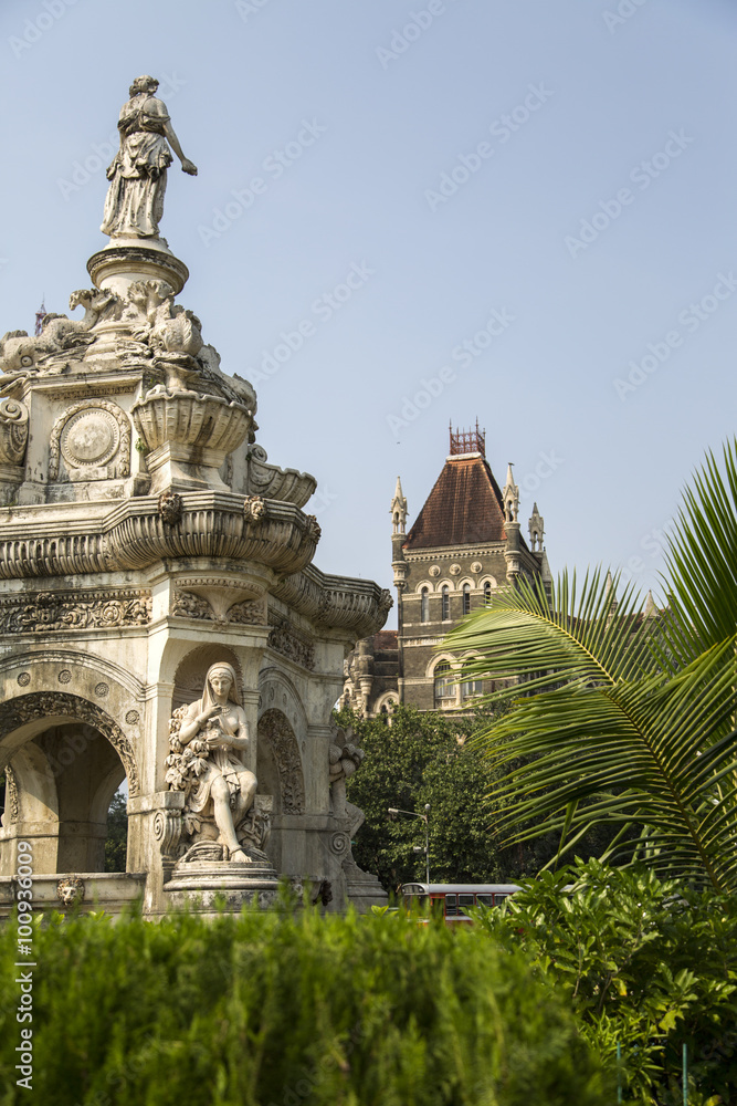 Oriental buildings and Flora fountain in Mumbai