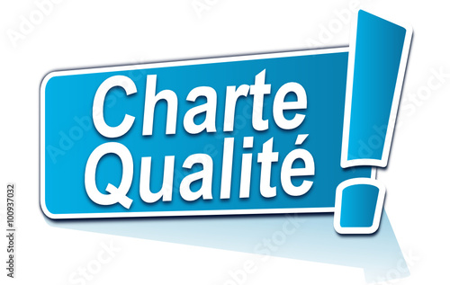 charte qualité sur étiquette bleue
