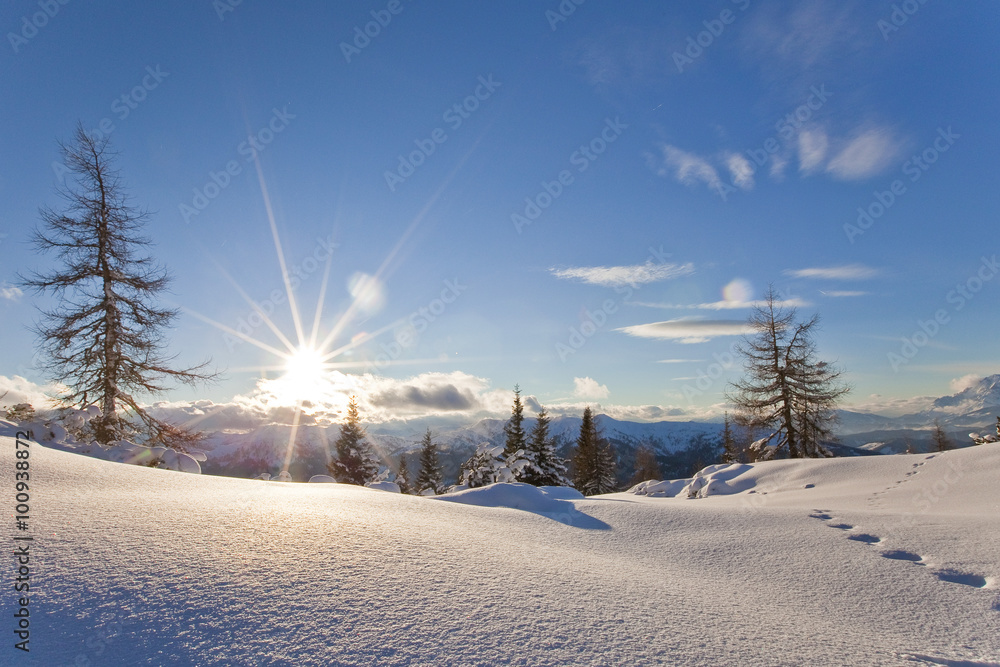 Obraz premium Sonnenschein auf dem Lackenkogel