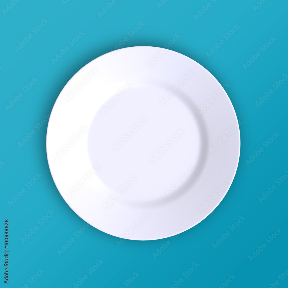 Empty plate. Isolated on color background. View from above. Empty plate. Isolated on color background. View from above.
