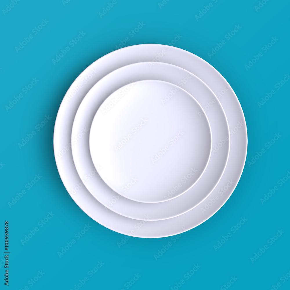 Empty plate. Isolated on color background. View from above. Empty plate. Isolated on color background. View from above.