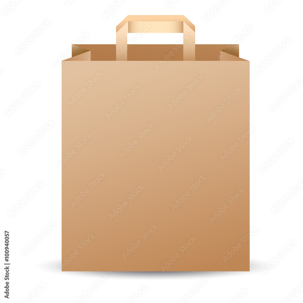Brown Paper Bag Template : Vector Illustration Brown Paper Bag Template : Vector Illustration