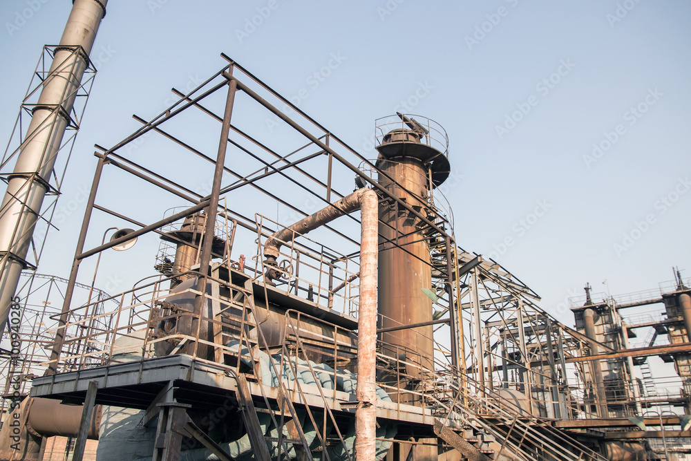 Fototapeta premium 751 old coal-gas factory which was built in 1945 and had provided one third of coal-gas in Beijing was shut down in 2003.