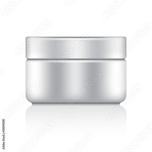 White Blank Cosmetic Container : Vector Illustration