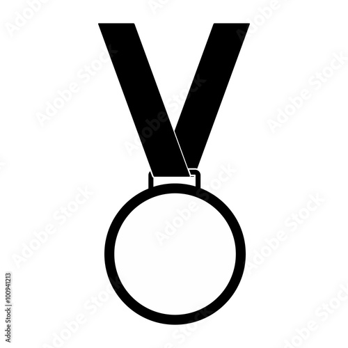 Medal black simple icon
